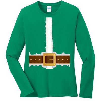 Elf Santa Suit Top Ladies Long Sleeve Shirt