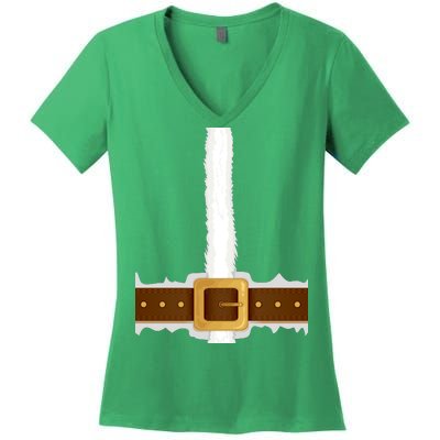 Elf Santa Suit Top Women's V-Neck T-Shirt