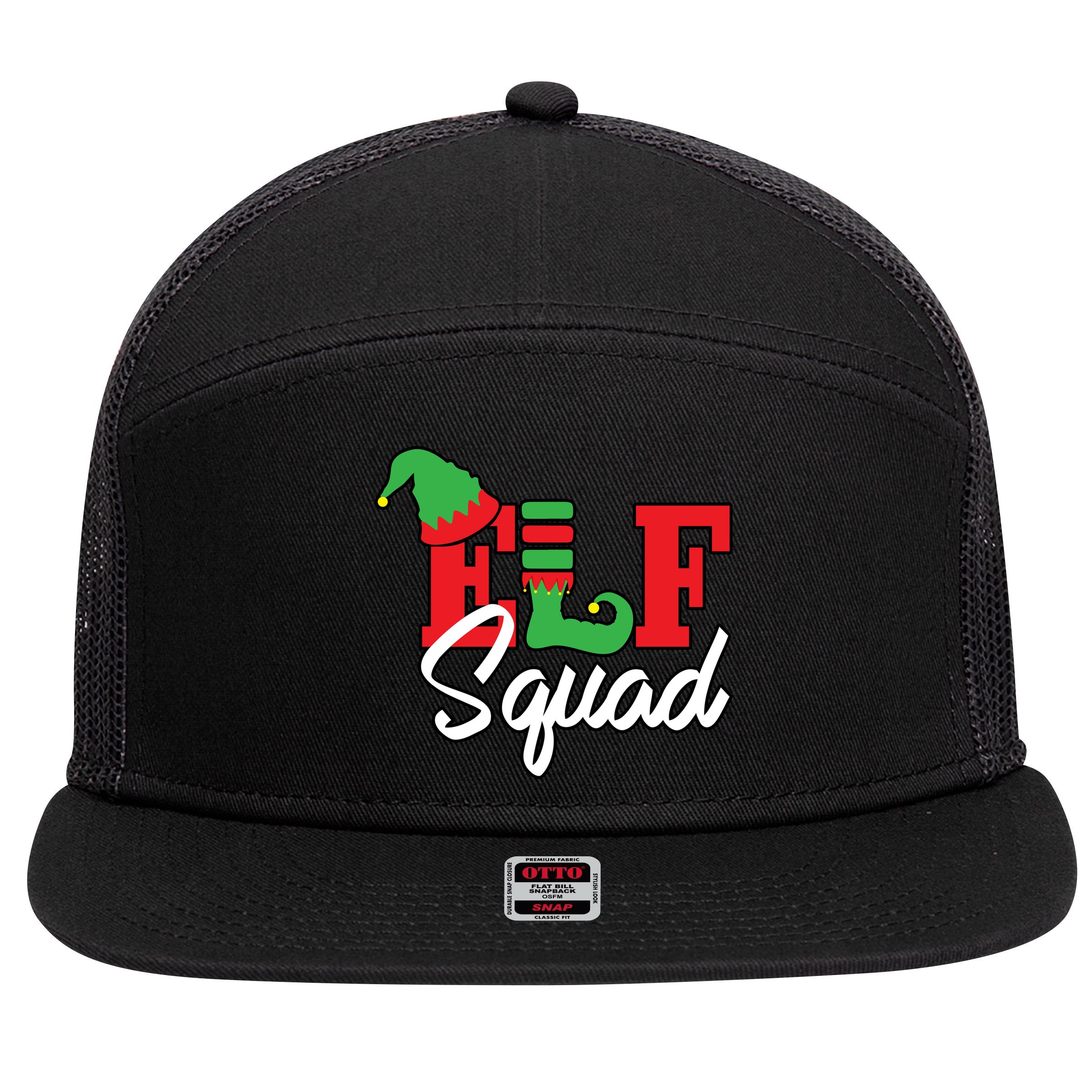 Elf Squad 7 Panel Mesh Trucker Snapback Hat