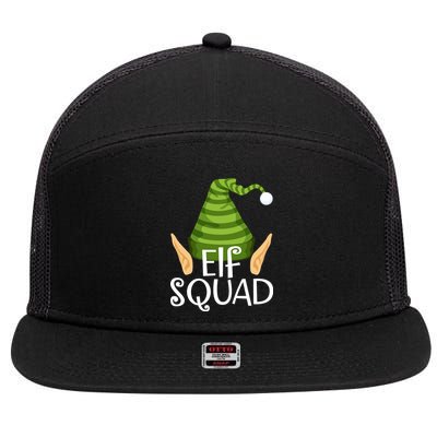 Elf Squad Christmas 7 Panel Mesh Trucker Snapback Hat