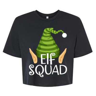 Elf Squad Christmas Bella+Canvas Jersey Crop Tee