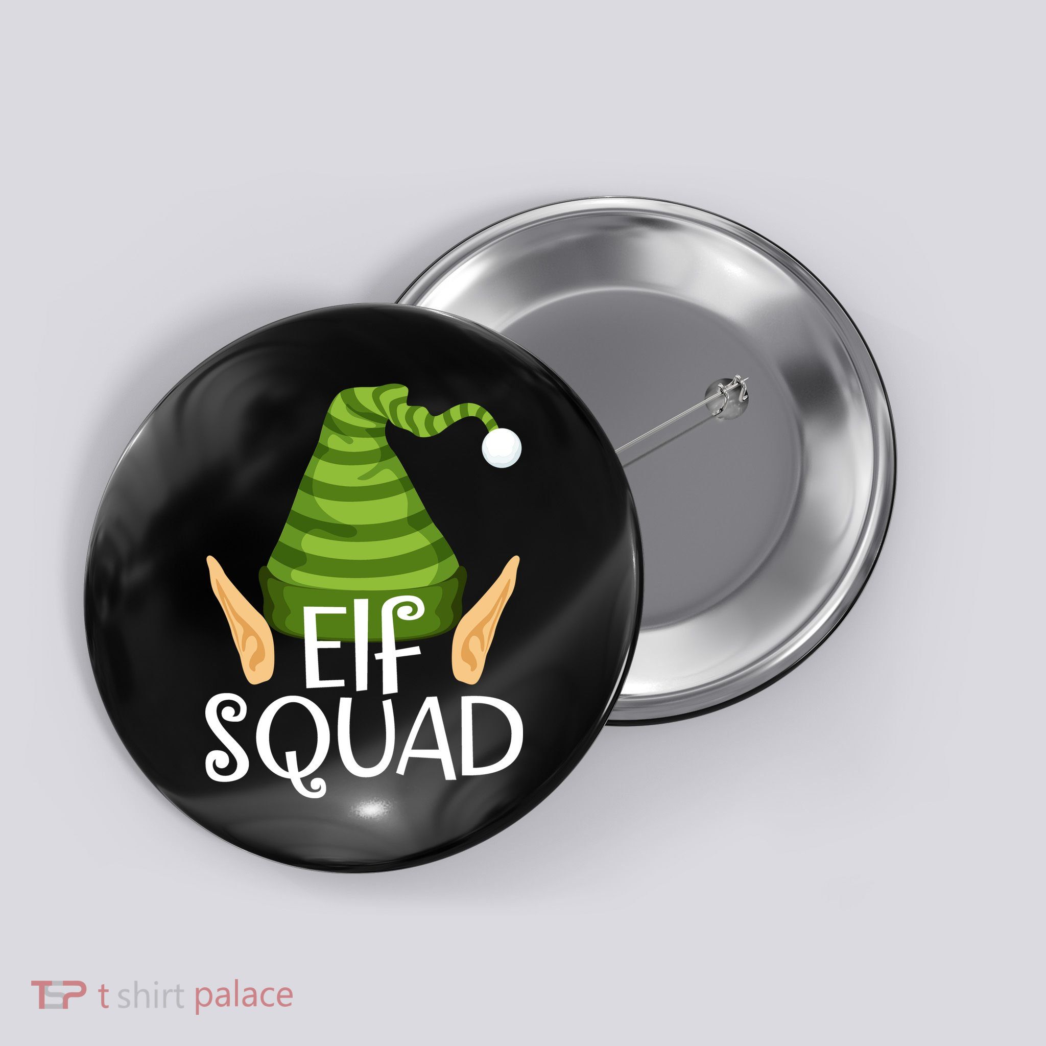 Elf Squad Christmas Button