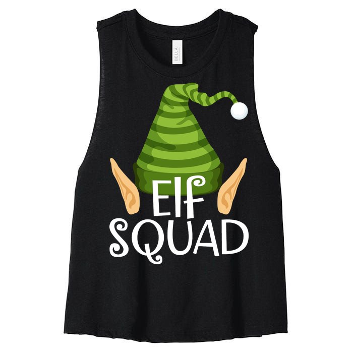 Elf Squad Christmas Women's Racerback Cropped Tank