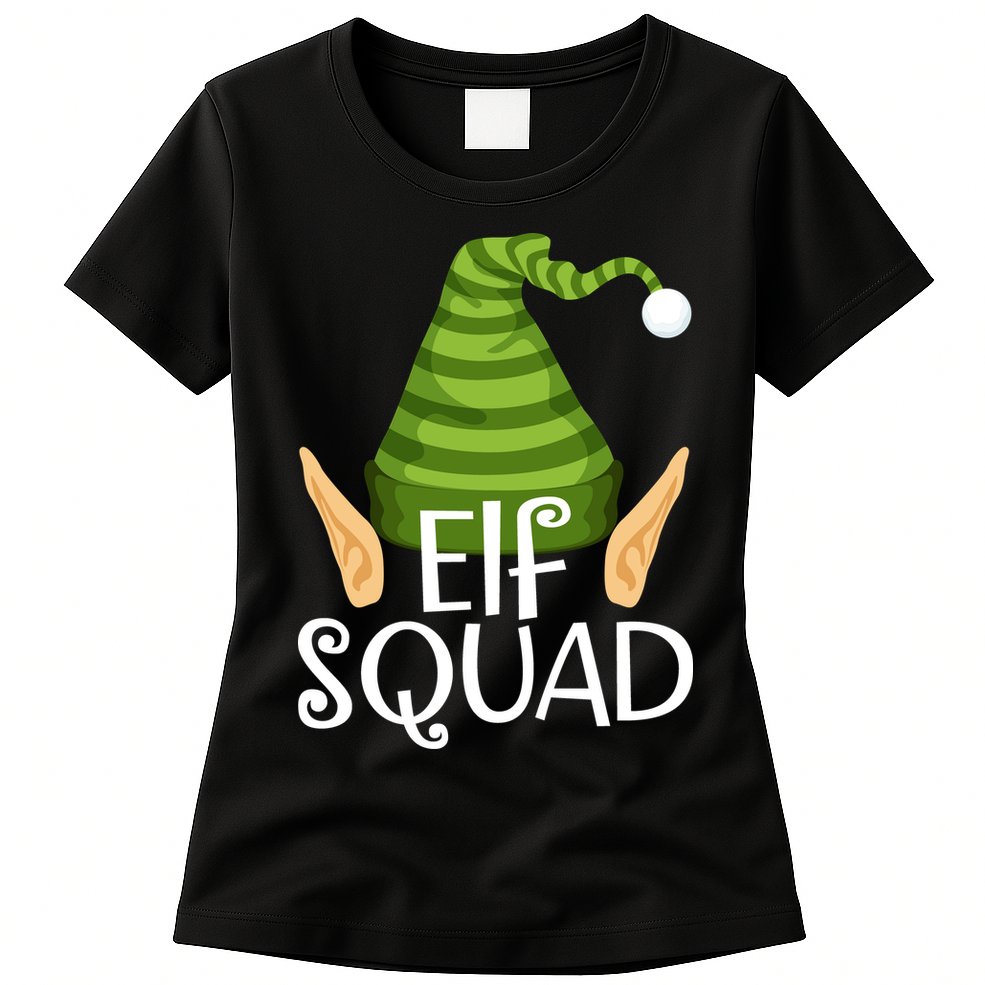 Elf Squad Christmas Womens T-Shirt