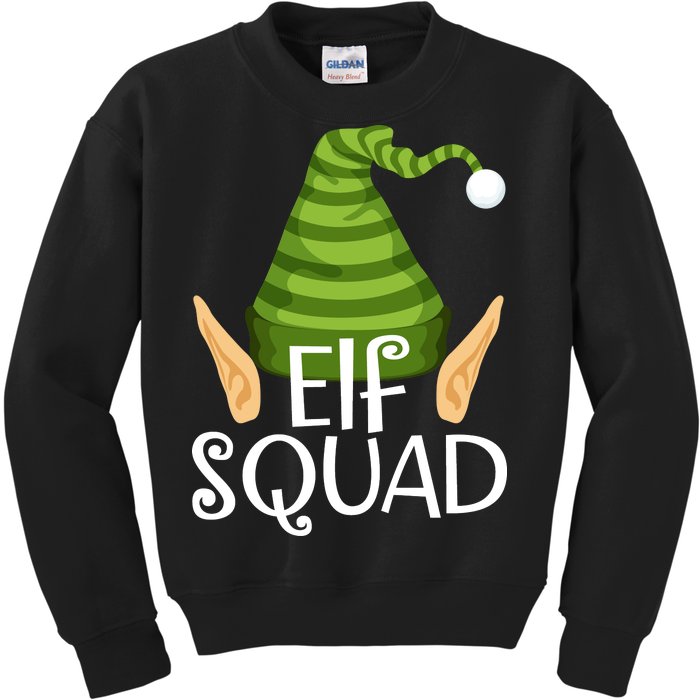 Elf Squad Christmas Kids Sweatshirt