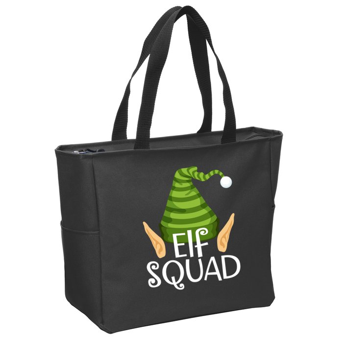Elf Squad Christmas Zip Tote Bag