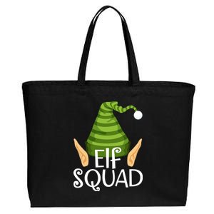 Elf Squad Christmas Cotton Canvas Jumbo Tote