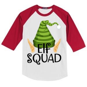 Elf Squad Christmas Kids Colorblock Raglan Jersey