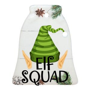 Elf Squad Christmas Ceramic Bell Ornament