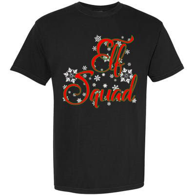 Elf Squad Funny Christmas Elf Garment-Dyed Heavyweight T-Shirt