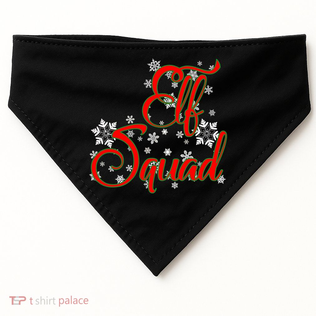 Elf Squad Funny Christmas Elf USA-Made Doggie Bandana
