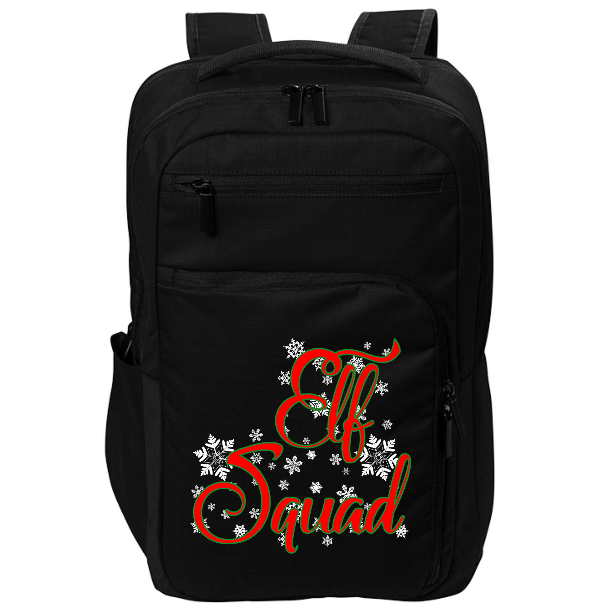 Elf Squad Funny Christmas Elf Impact Tech Backpack