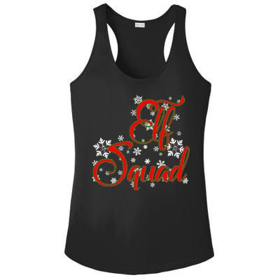 Elf Squad Funny Christmas Elf Ladies PosiCharge Competitor Racerback Tank