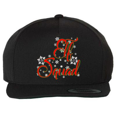 Elf Squad Funny Christmas Elf Wool Snapback Cap