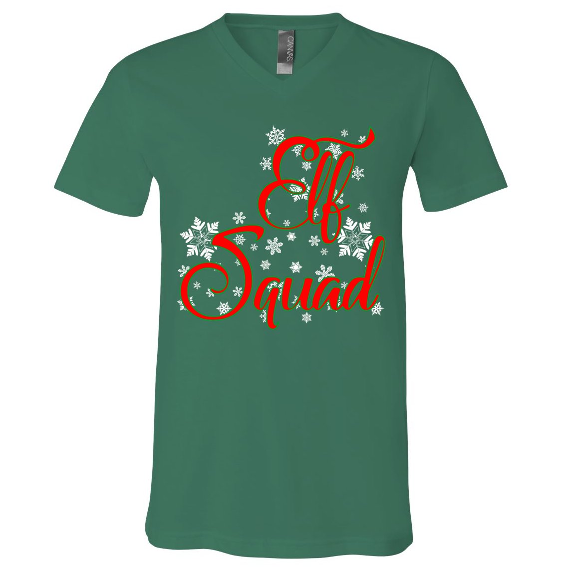 Elf Squad Funny Christmas Elf V-Neck T-Shirt