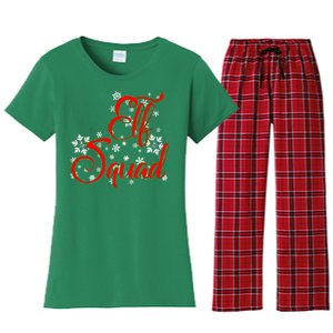 Elf Squad Funny Christmas Elf Women's Flannel Pajama Set