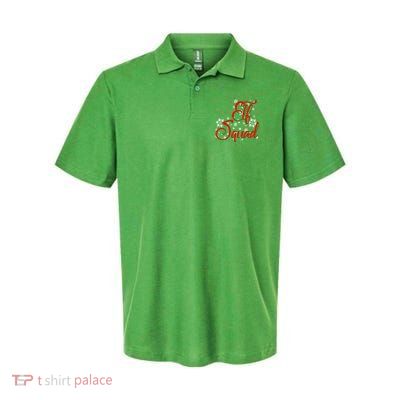 Elf Squad Funny Christmas Elf Softstyle Adult Sport Polo