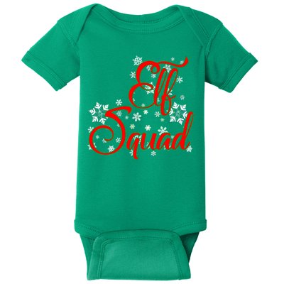 Elf Squad Funny Christmas Elf Baby Bodysuit