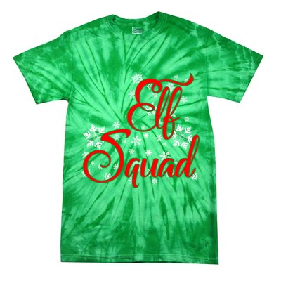 Elf Squad Funny Christmas Elf Tie-Dye T-Shirt