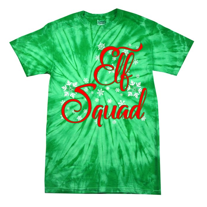 Elf Squad Funny Christmas Elf Tie-Dye T-Shirt