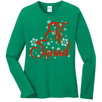 Elf Squad Funny Christmas Elf Ladies Long Sleeve Shirt