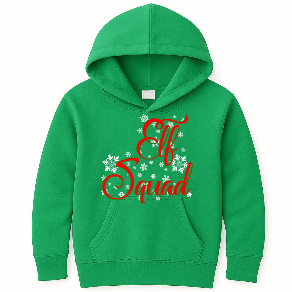 Elf Squad Funny Christmas Elf Kids Hoodie