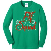 Elf Squad Funny Christmas Elf Kids Long Sleeve Shirt