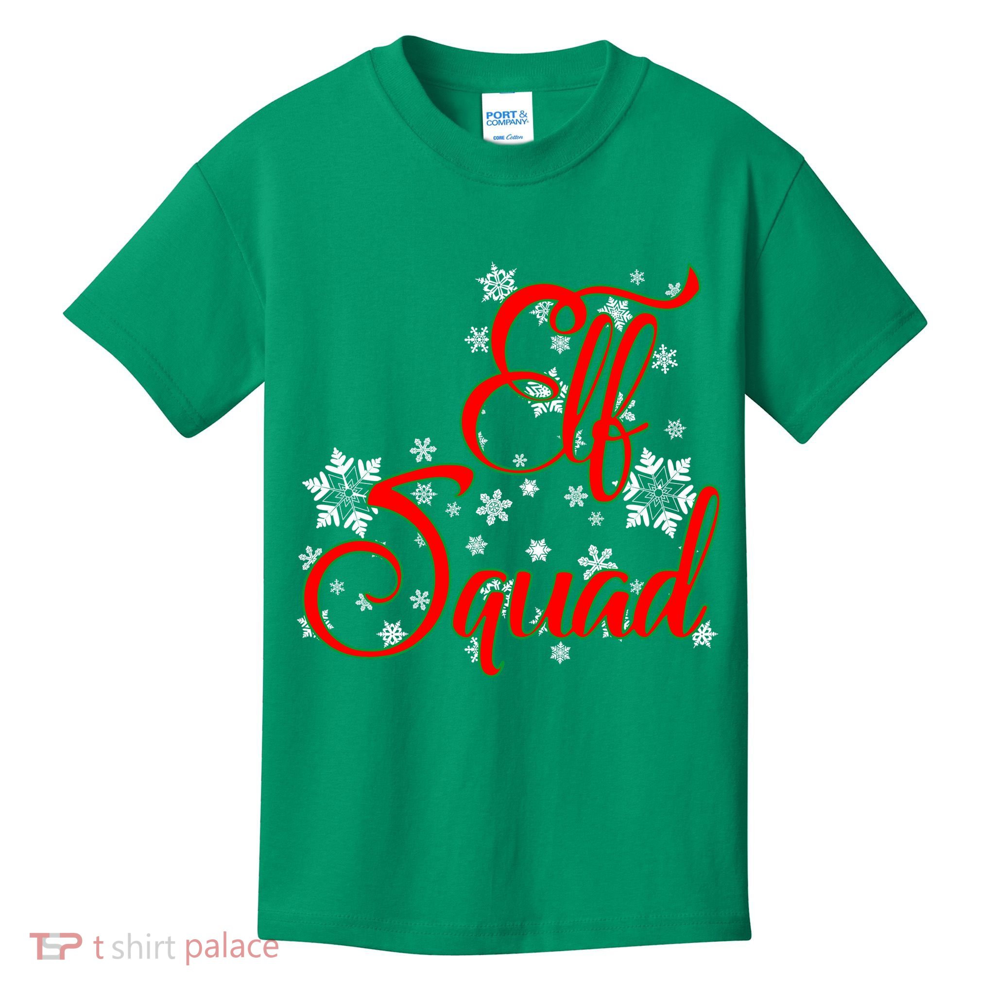 Elf Squad Funny Christmas Elf Kids T-Shirt
