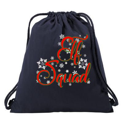 Elf Squad Funny Christmas Elf Drawstring Bag