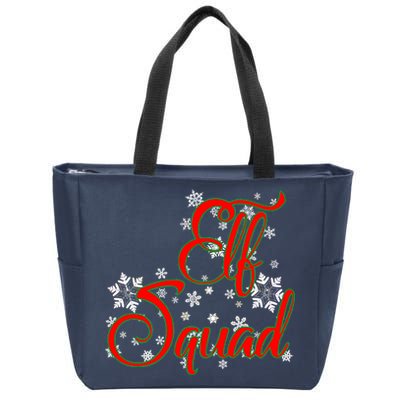 Elf Squad Funny Christmas Elf Zip Tote Bag