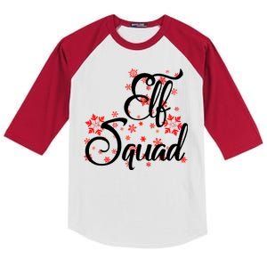 Elf Squad Funny Christmas Elf Kids Colorblock Raglan Jersey