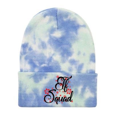 Elf Squad Funny Christmas Elf Tie Dye 12in Knit Beanie