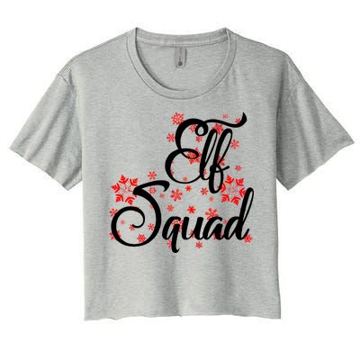 Elf Squad Funny Christmas Elf Women's Crop Top Tee