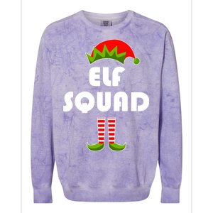 Elf Squad Funny Christmas Elves Colorblast Crewneck Sweatshirt