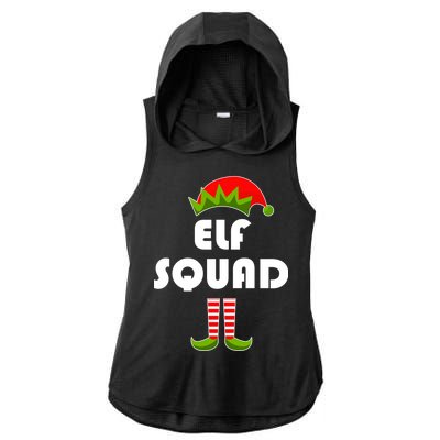 Elf Squad Funny Christmas Elves Ladies PosiCharge Tri-Blend Wicking Draft Hoodie Tank