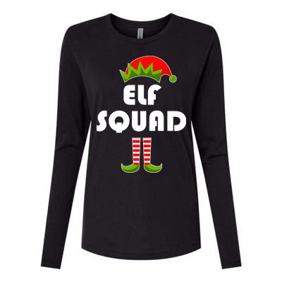 Elf Squad Funny Christmas Elves Womens Cotton Relaxed Long Sleeve T-Shirt