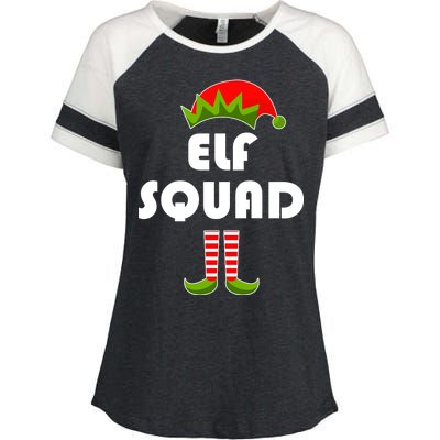 Elf Squad Funny Christmas Elves Enza Ladies Jersey Colorblock Tee