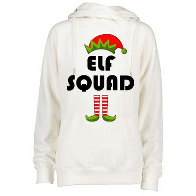 Elf Squad Funny Christmas Elves Womens Funnel Neck Pullover Hood