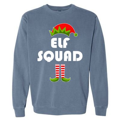 Elf Squad Funny Christmas Elves Garment-Dyed Sweatshirt