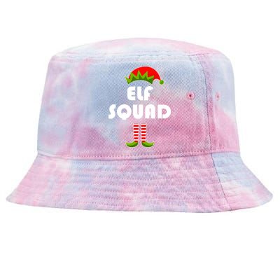 Elf Squad Funny Christmas Elves Tie-Dyed Bucket Hat