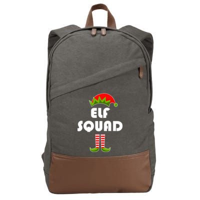 Elf Squad Funny Christmas Elves Cotton Canvas Backpack