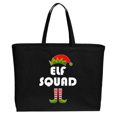 Elf Squad Funny Christmas Elves Cotton Canvas Jumbo Tote