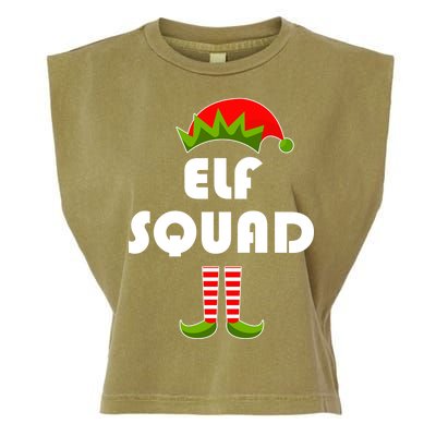 Elf Squad Funny Christmas Elves Garment-Dyed Women's Muscle Tee