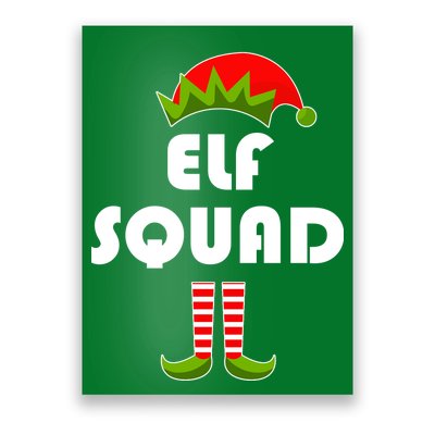 Elf Squad Funny Christmas Elves Poster