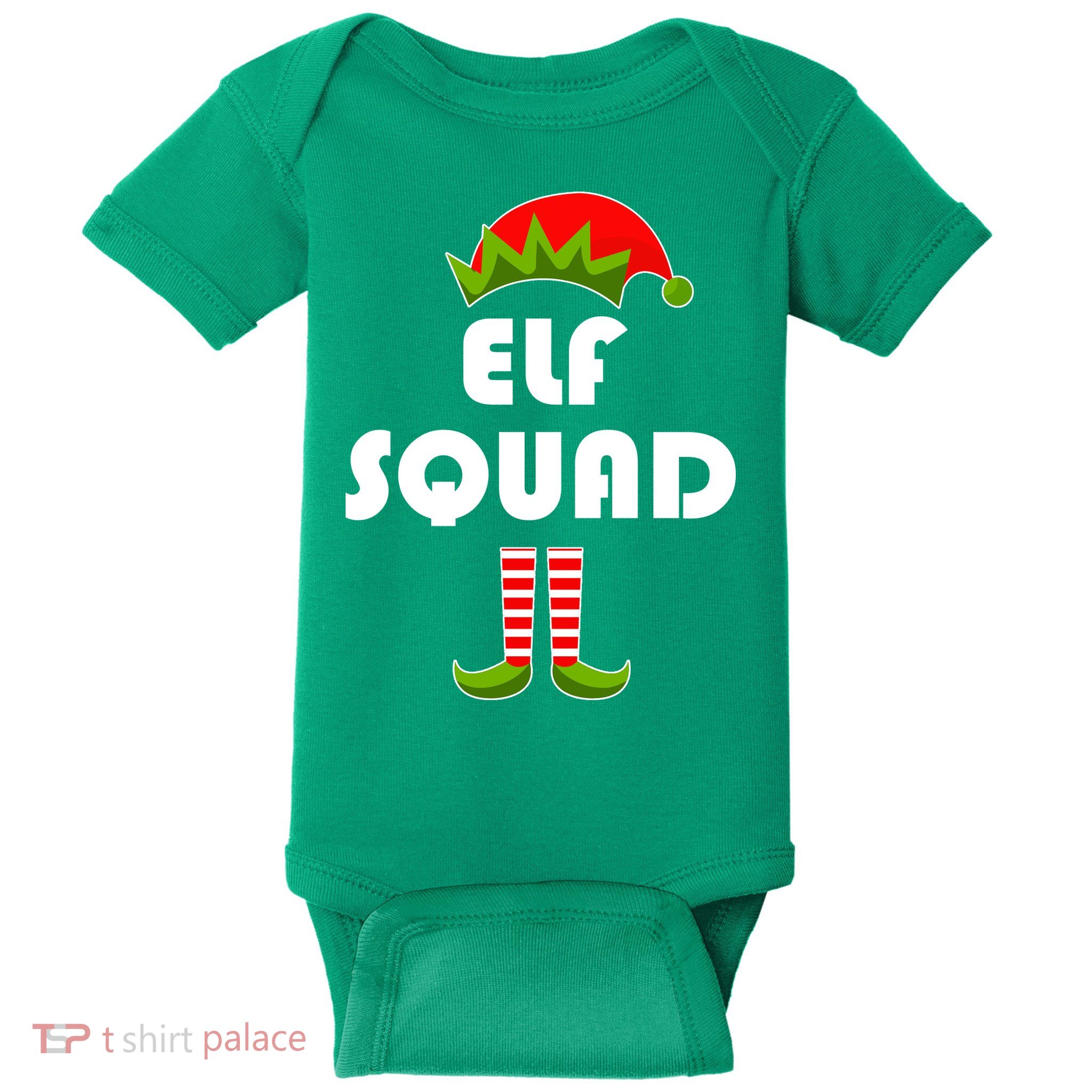 Elf Squad Funny Christmas Elves Baby Bodysuit