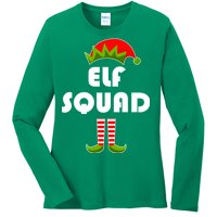 Elf Squad Funny Christmas Elves Ladies Long Sleeve Shirt