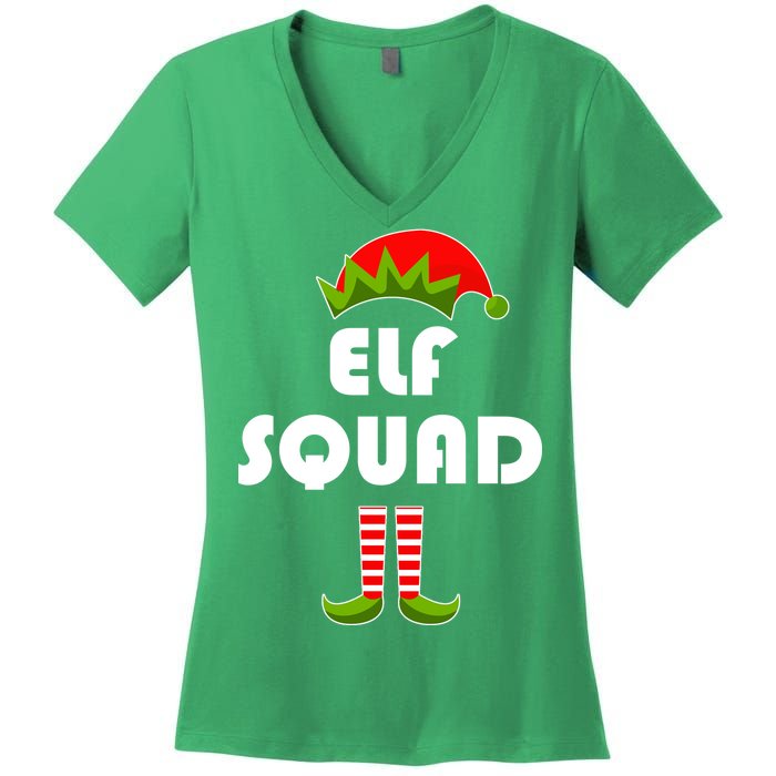 Elf Squad Funny Christmas Elves Women's V-Neck T-Shirt