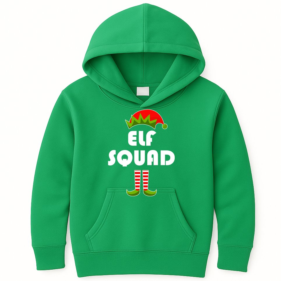 Elf Squad Funny Christmas Elves Kids Hoodie