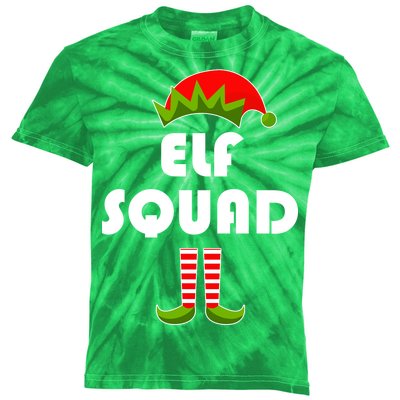 Elf Squad Funny Christmas Elves Kids Tie-Dye T-Shirt