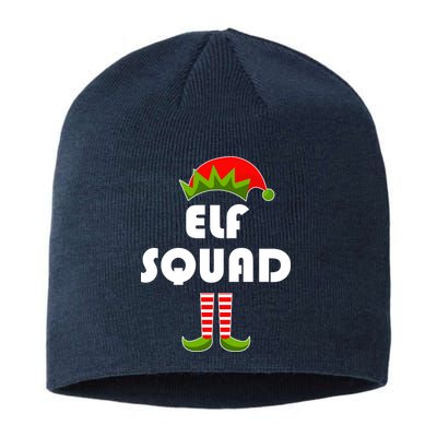 Elf Squad Funny Christmas Elves Sustainable Beanie